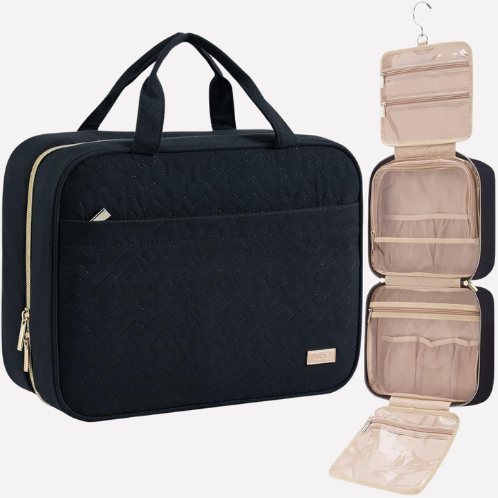 Sac de toilette de voyage avec crochet suspendu
