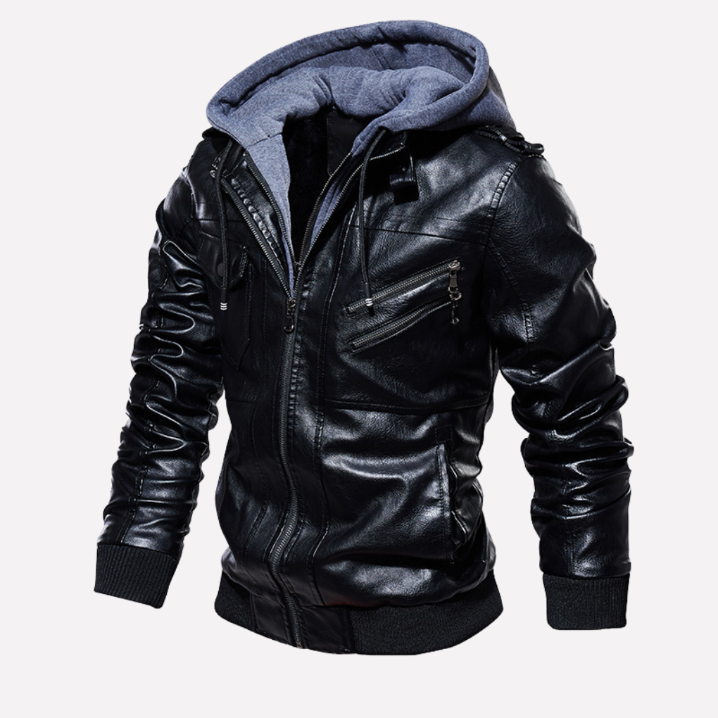 Manteau d'hiver pour hommes avec col en fourrure