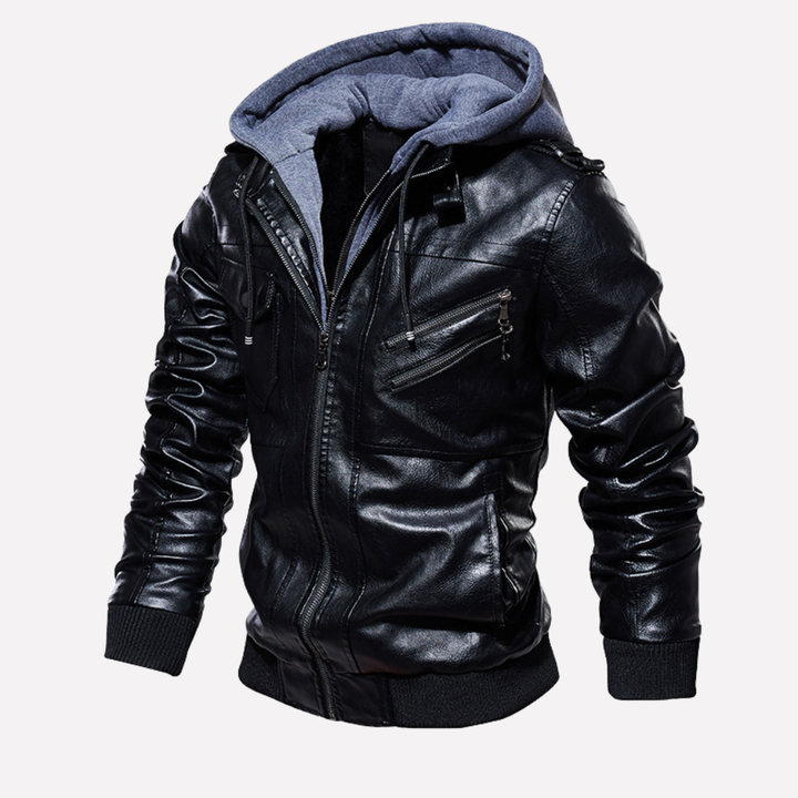Manteau d'hiver pour hommes avec col en fourrure