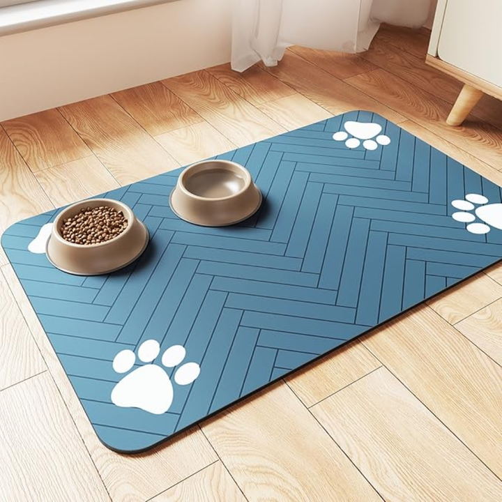 Tapis de Nourriture pour Animaux - Tapis Absorbant pour Bol de Nourriture et d'Eau
