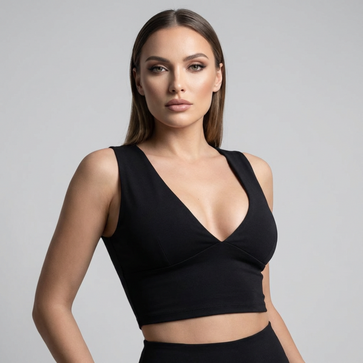 Haut Cropped Femme Dos Nu Découpé