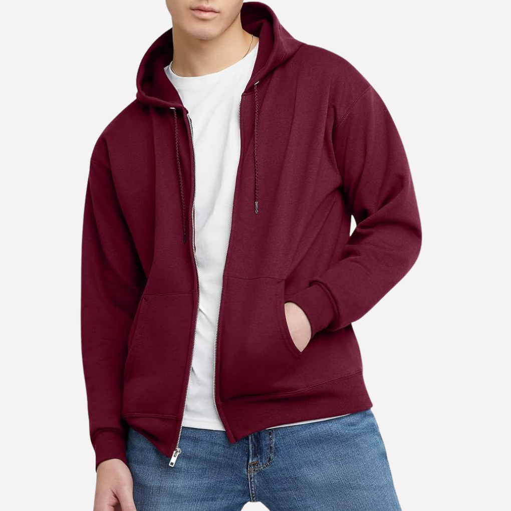 Sweat à capuche zippé complet pour homme