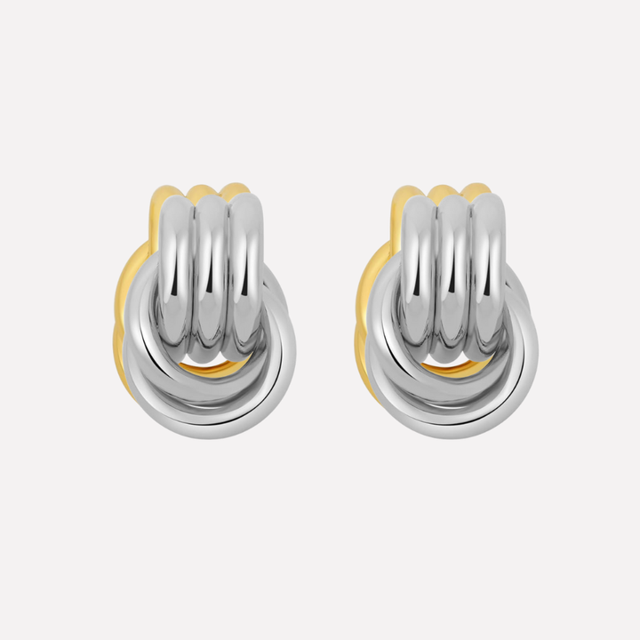 Boucles d'oreilles en chute à nœud ton or