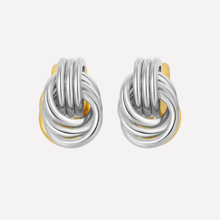 Boucles d'oreilles en chute à nœud ton or