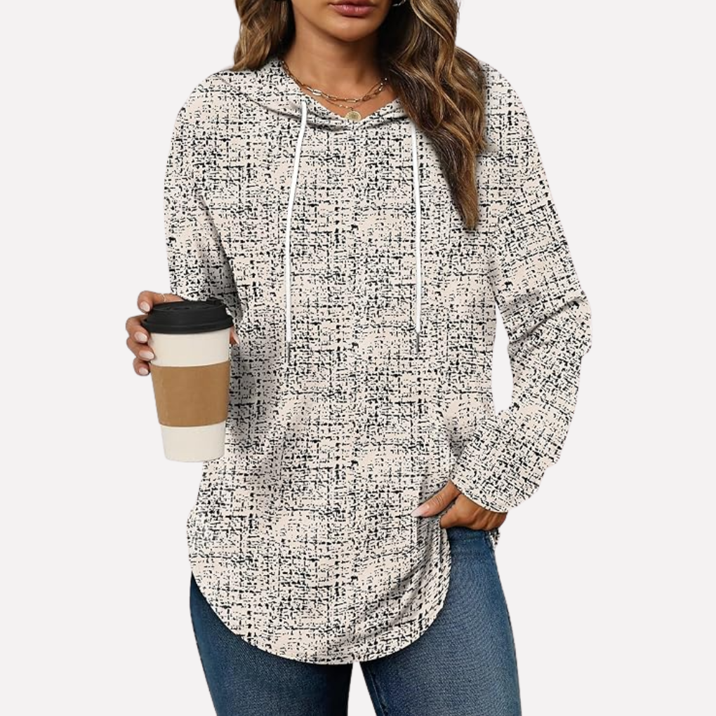 Sweat-shirt à col rond pour femmes à manches longues