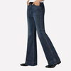 Jeans large jambe haute taille femme