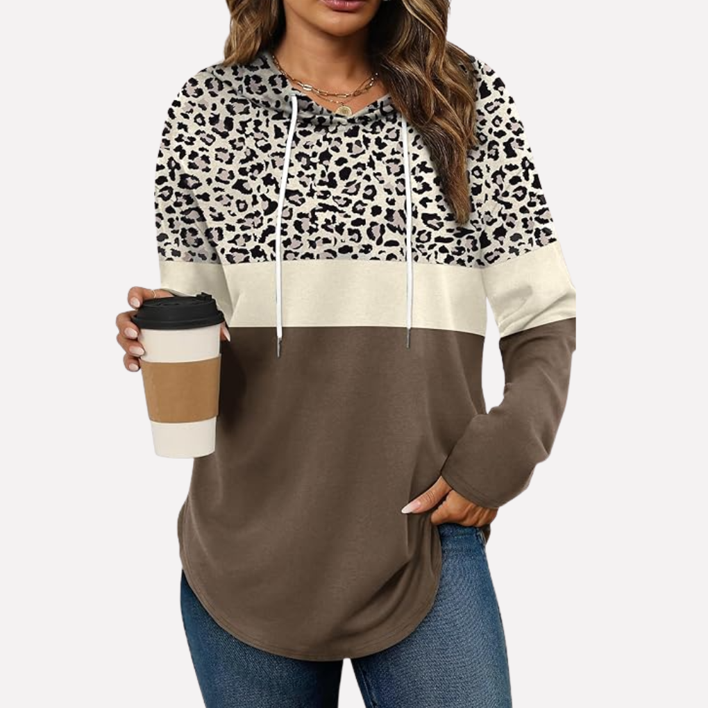 Sweat-shirt à col rond pour femmes à manches longues
