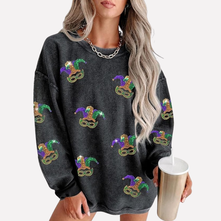 Sweatshirt Femme Oversize Col Rond