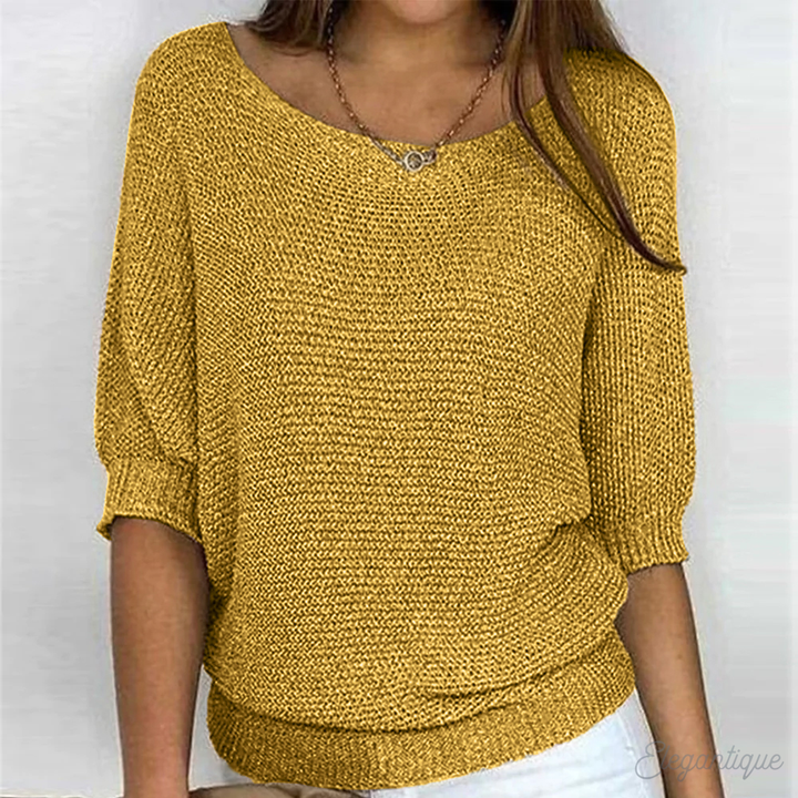 Pull Oversize Femme Casual Solide Simplicité Confortable pour Style Quotidien sans Effort