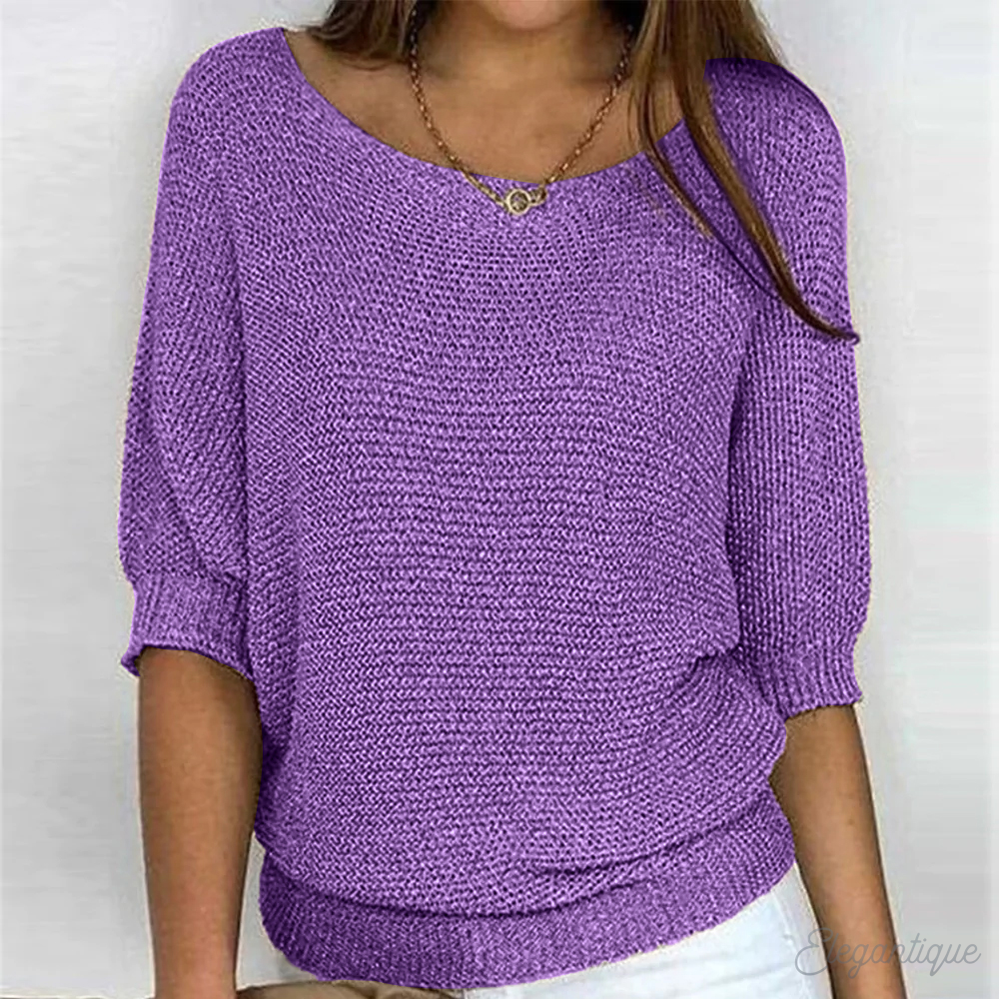 Pull Oversize Femme Casual Solide Simplicité Confortable pour Style Quotidien sans Effort