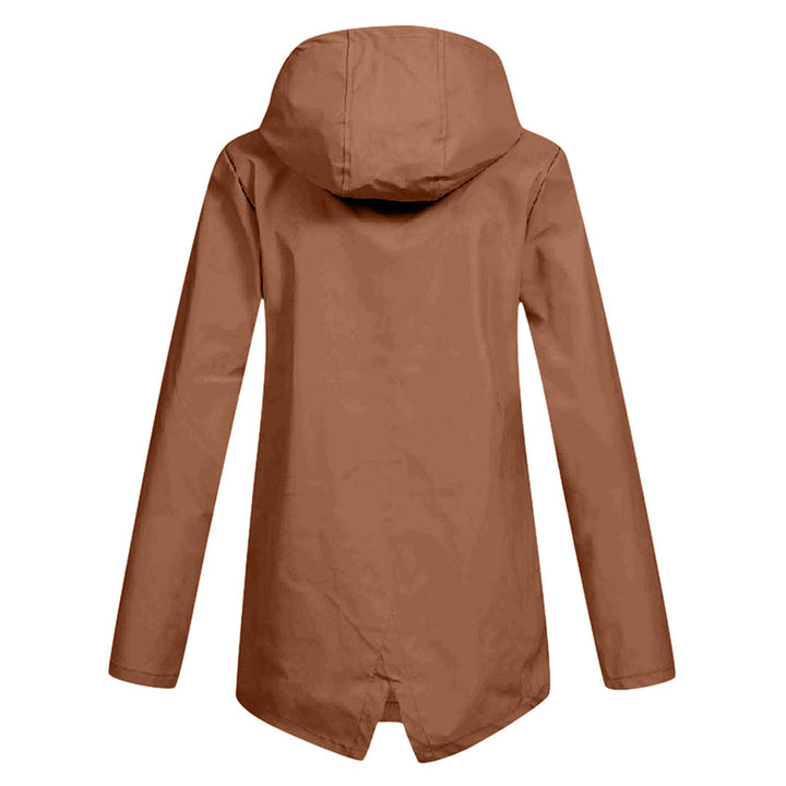Veste imperméable femme mi-longue avec zip