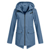 Veste imperméable femme mi-longue avec zip