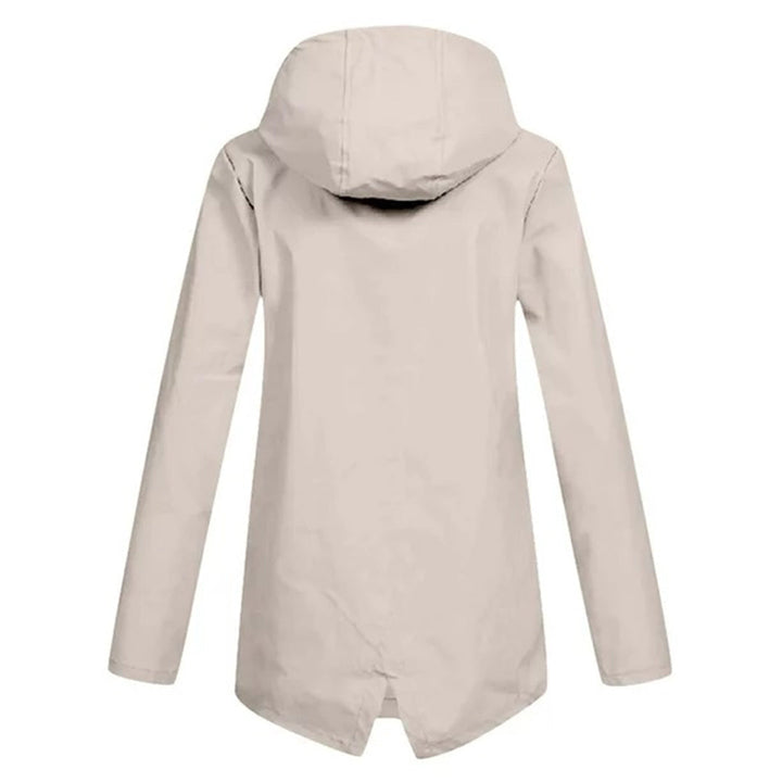 Veste imperméable femme mi-longue avec zip