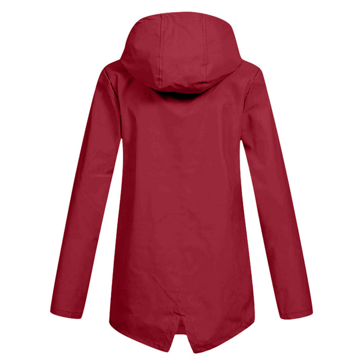 Veste imperméable femme mi-longue avec zip
