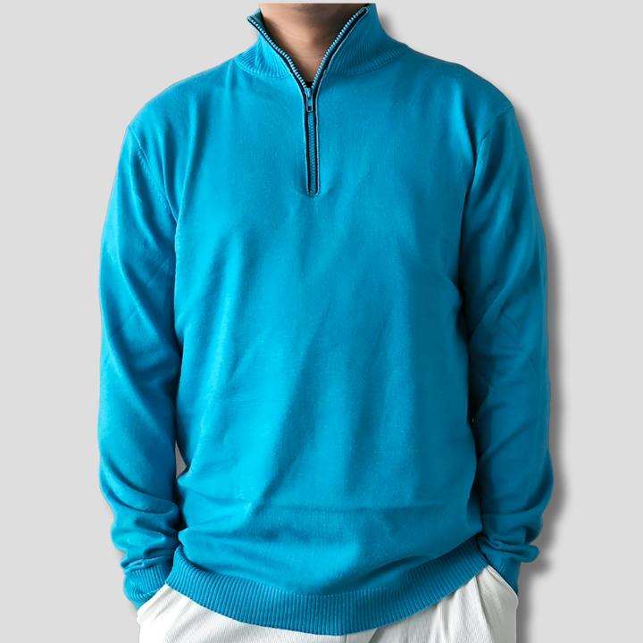 Pull à demi-zip pour homme – Style superposé avec attrait saisonnier