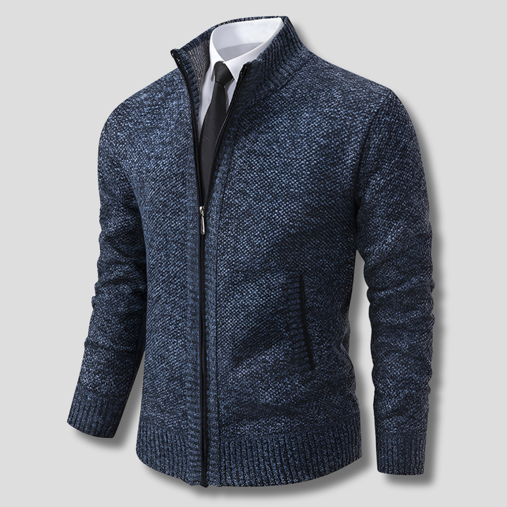 Pull en maille zipper chic pour hommes