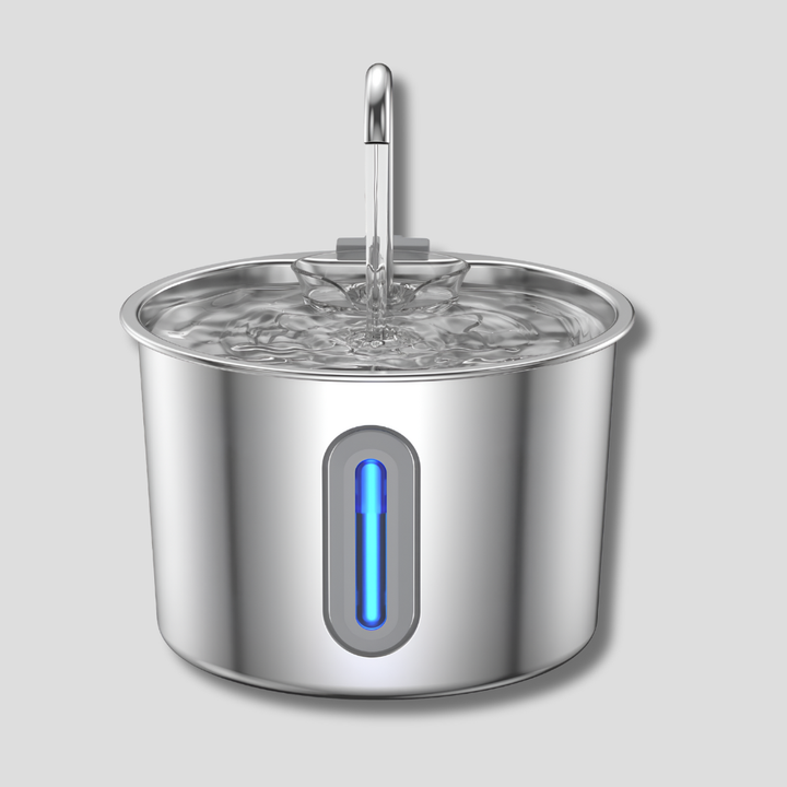 Fontaine en acier inoxydable pour chats et petits chiens