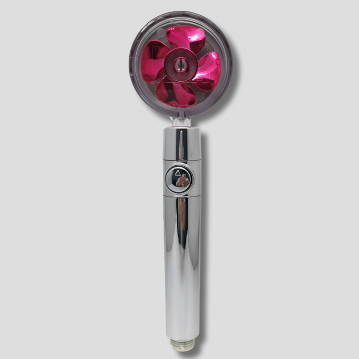 Pommeau de douche avec hélice rotative effet de pluie haute pression