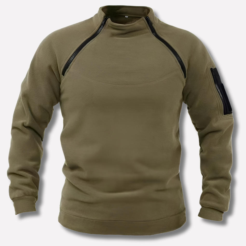 Pullover en polaire pour homme – Couche fonctionnelle pour utilisation en plein air et sur le terrain