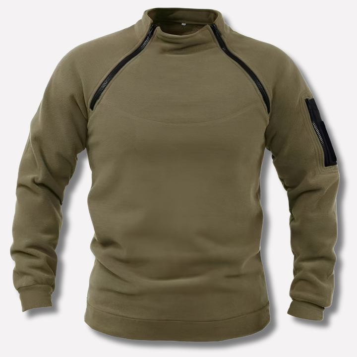 Pullover en polaire pour homme – Couche fonctionnelle pour utilisation en plein air et sur le terrain