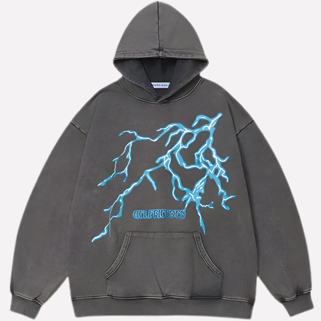 Sweat à capuche graphique unisexe oversize impression 3D