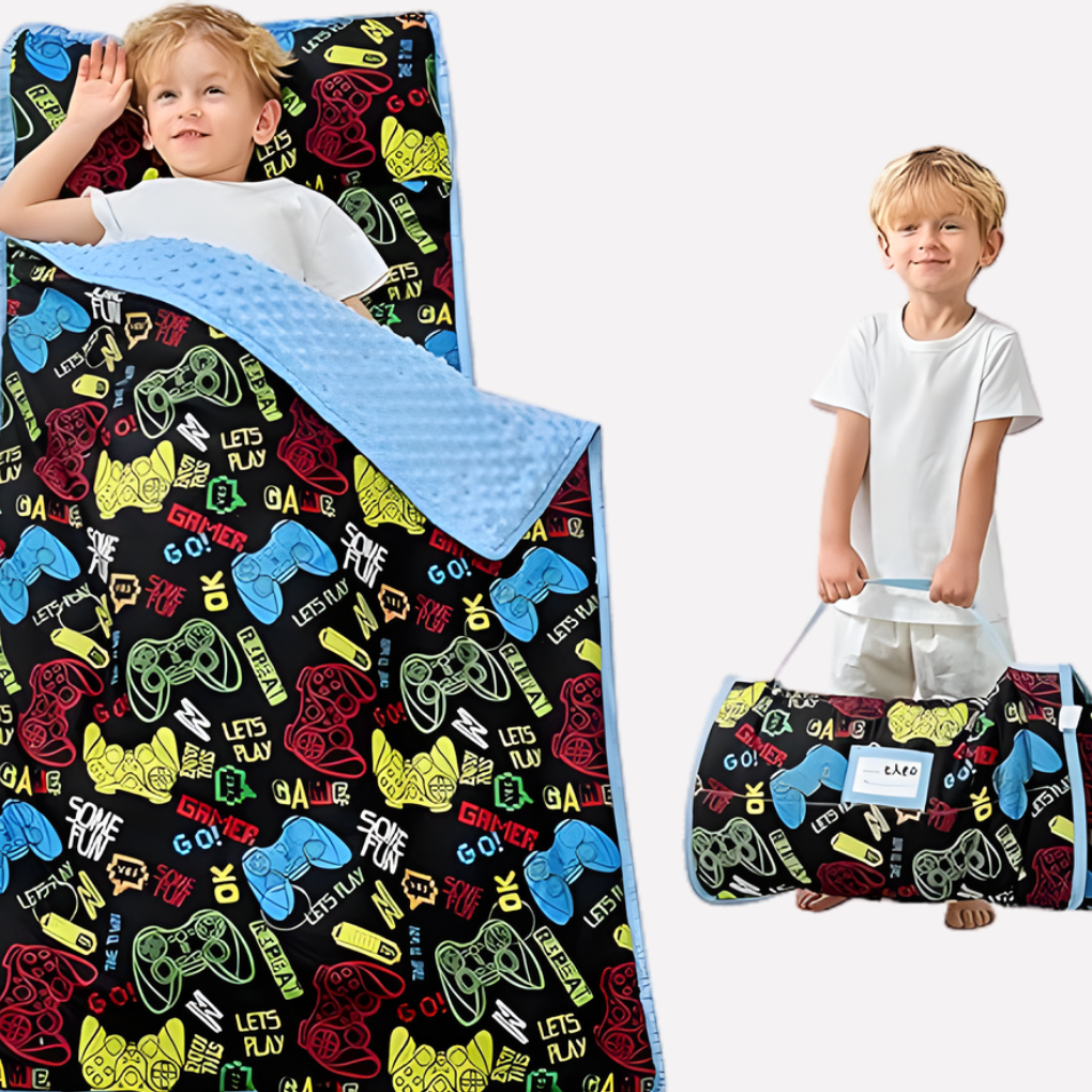 Tapis de Sieste pour Enfant avec Oreiller et Couverture