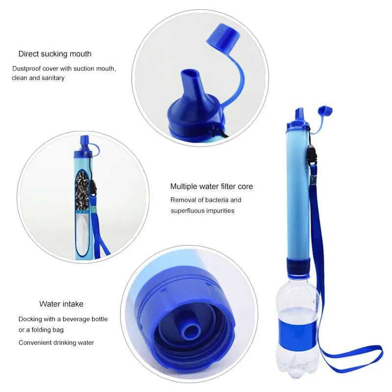 Filtre à eau d'urgence pour la survie en extérieur – Hydratation fiable dans n'importe quel environnement