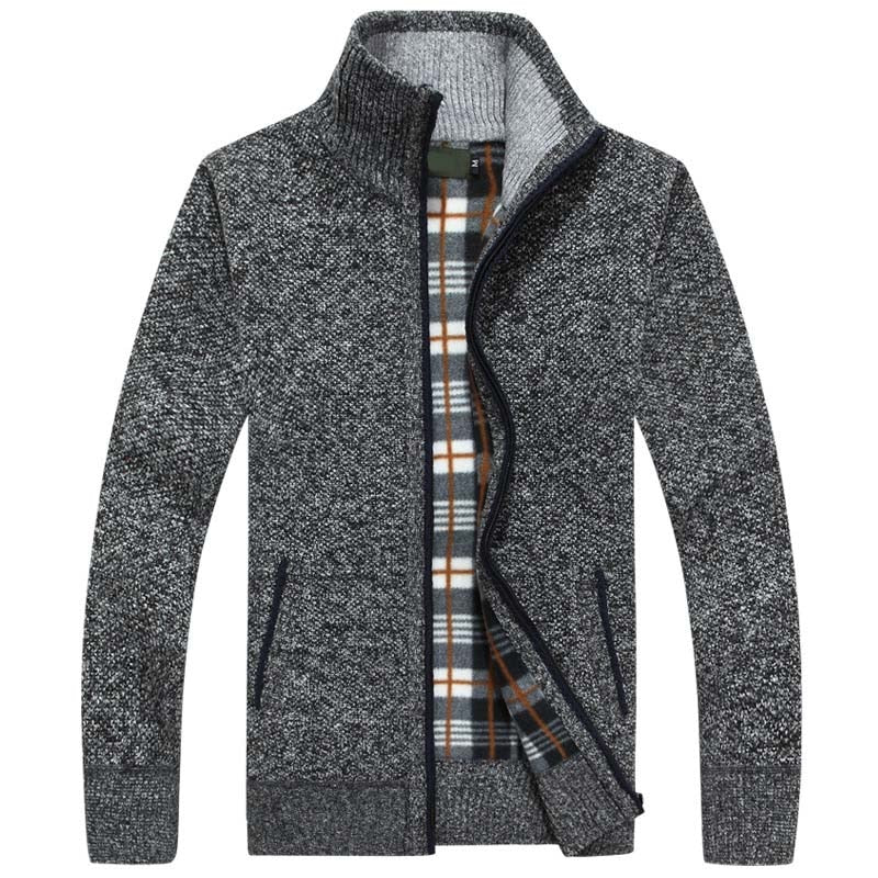 Pull homme tricoté avec zip pour chaleur et style