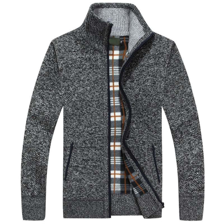 Pull homme tricoté avec zip pour chaleur et style