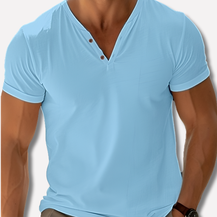 Chemise Homme Col en V Classique – Élégance Intemporelle Rencontre Confort Quotidien