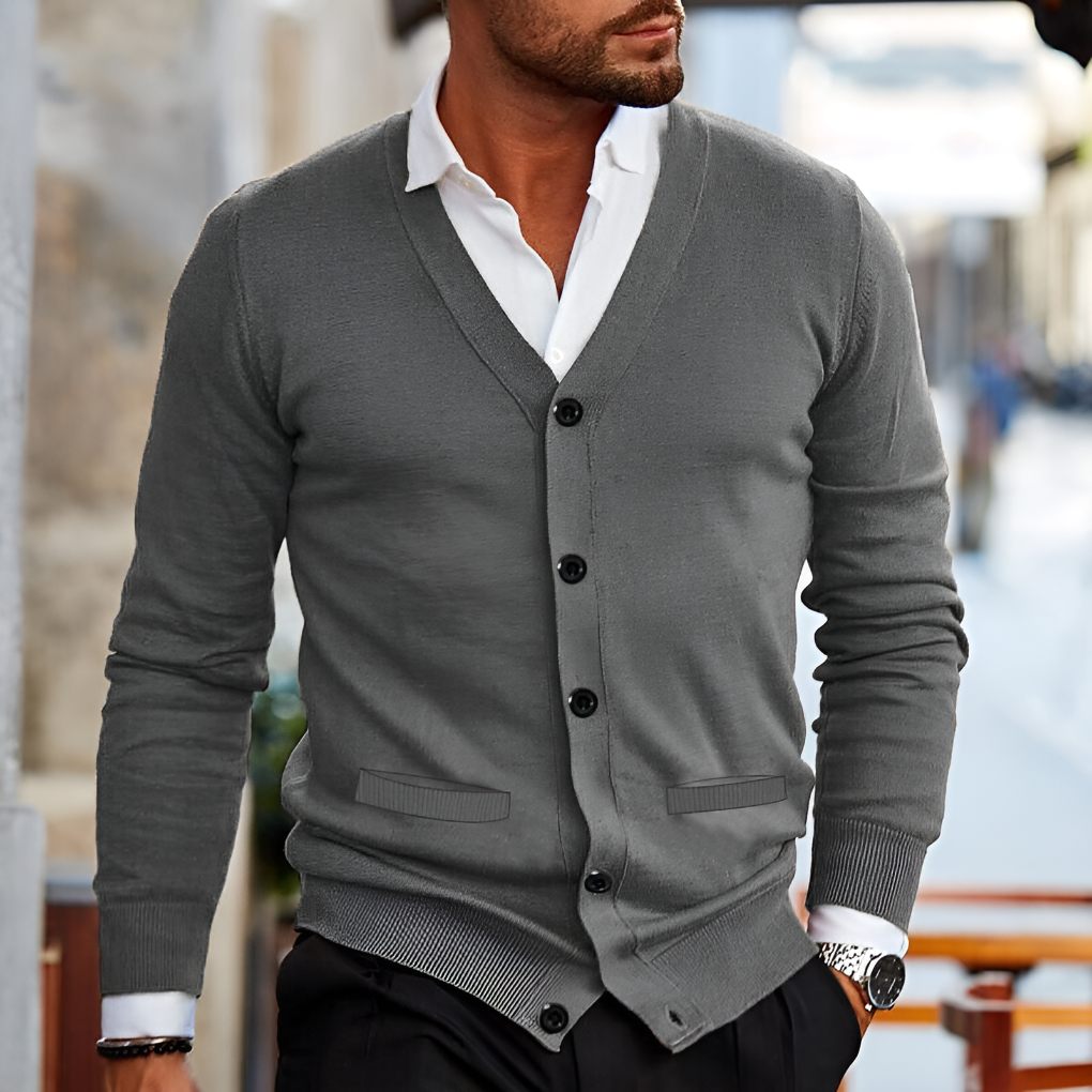 Cardigan en Coton pour Hommes Style Casual