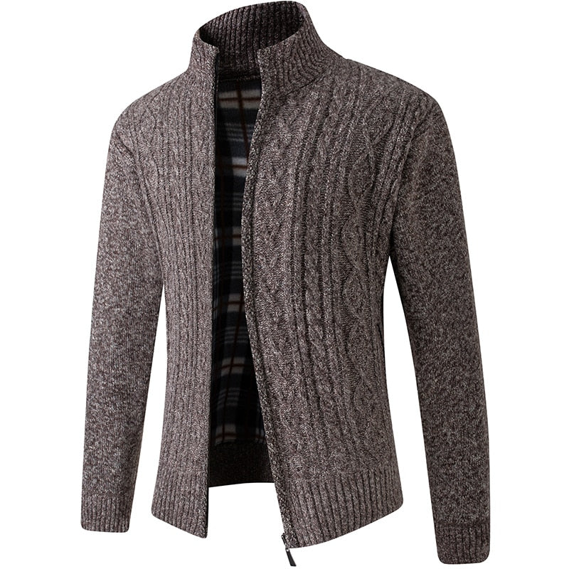 Pull homme tricoté avec zip pour chaleur et style