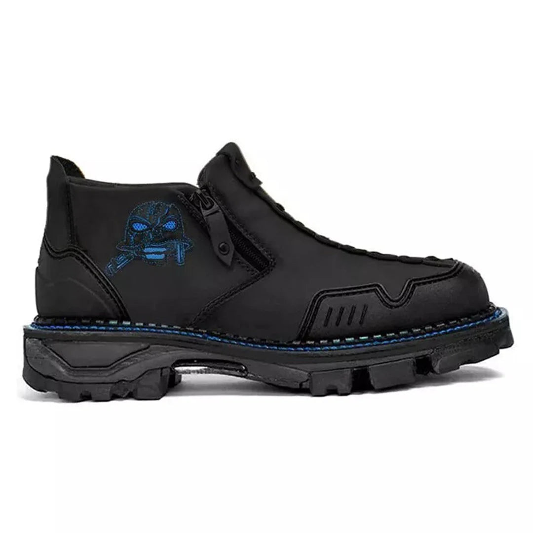 Bottes de Cheville pour Hommes avec Accent Crâne - Style Audacieux Rencontre Confort Quotidien