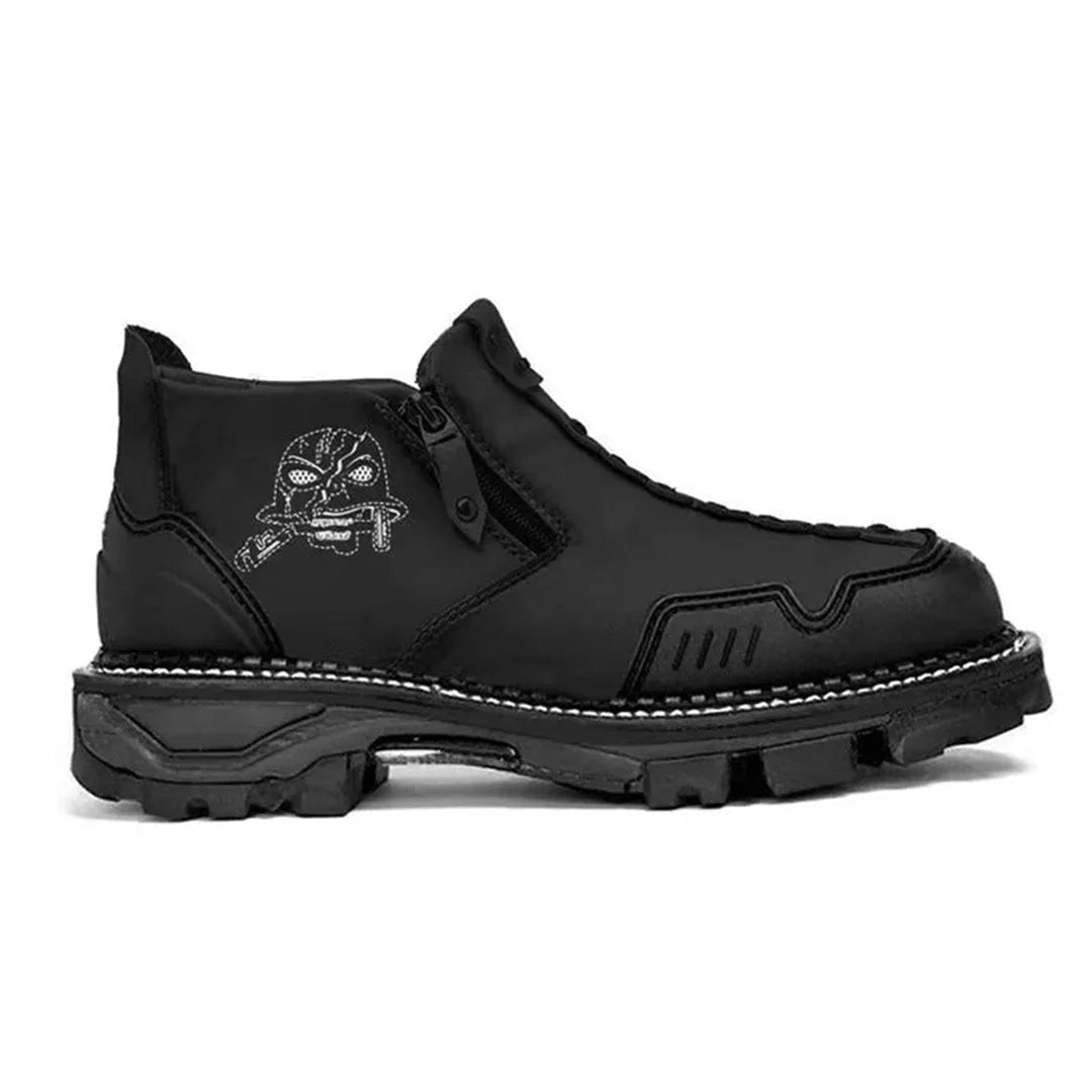 Bottes de Cheville pour Hommes avec Accent Crâne - Style Audacieux Rencontre Confort Quotidien