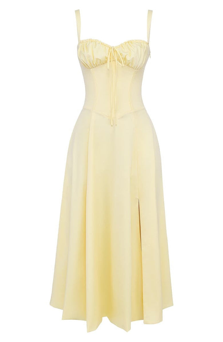 Robe Florale Sculptee à la Taille