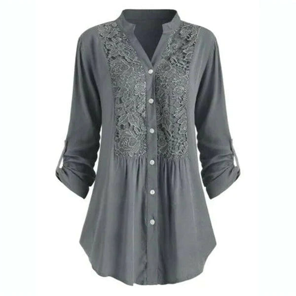Blouse en dentelle élégante avec broderie