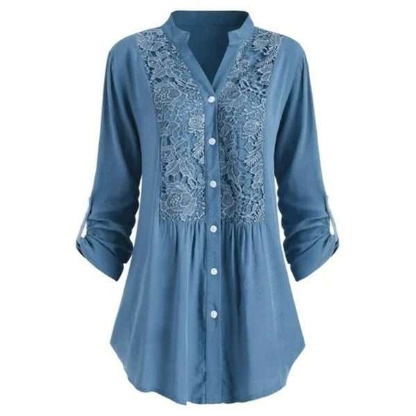 Blouse en dentelle élégante avec broderie