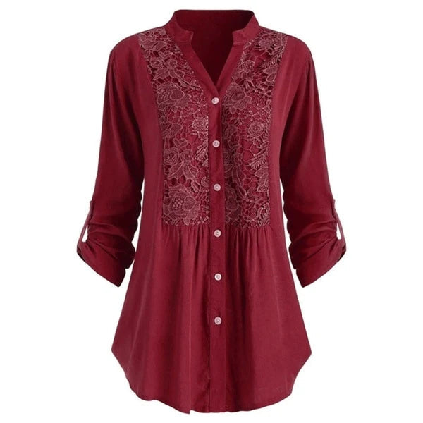 Blouse en dentelle élégante avec broderie