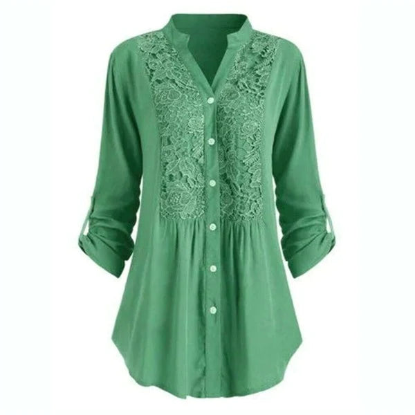 Blouse en dentelle élégante avec broderie