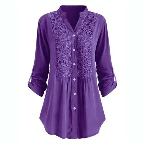 Blouse en dentelle élégante avec broderie