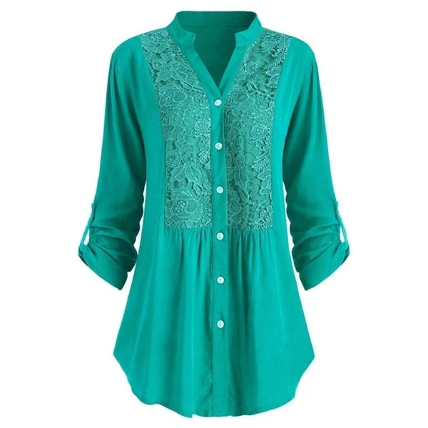 Blouse en dentelle élégante avec broderie