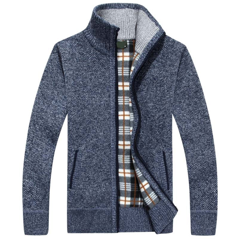 Pull homme tricoté avec zip pour chaleur et style