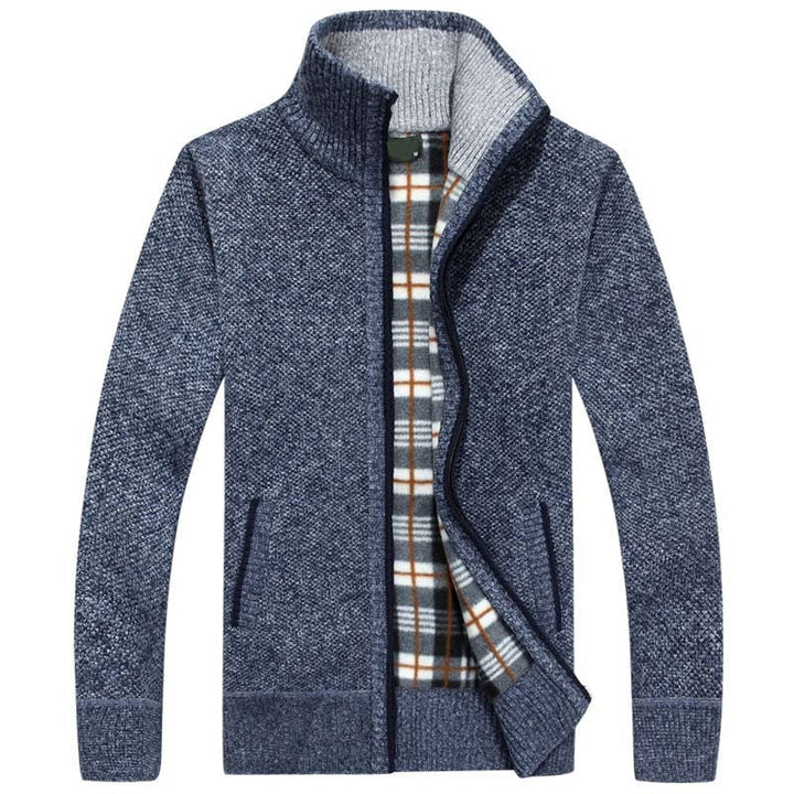 Pull homme tricoté avec zip pour chaleur et style