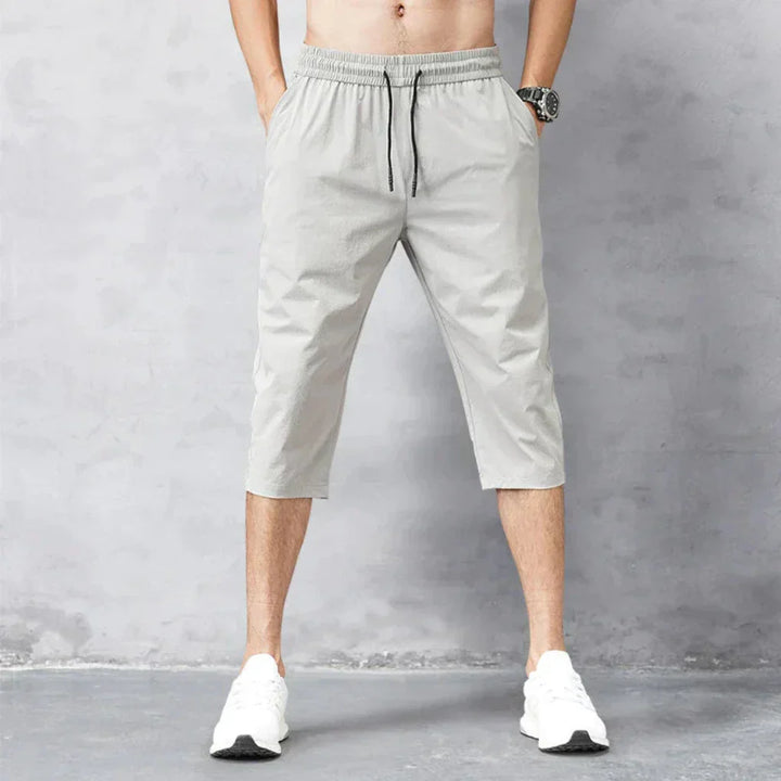 Pantalons en nylon 3/4 pour hommes – Séchage rapide et polyvalents