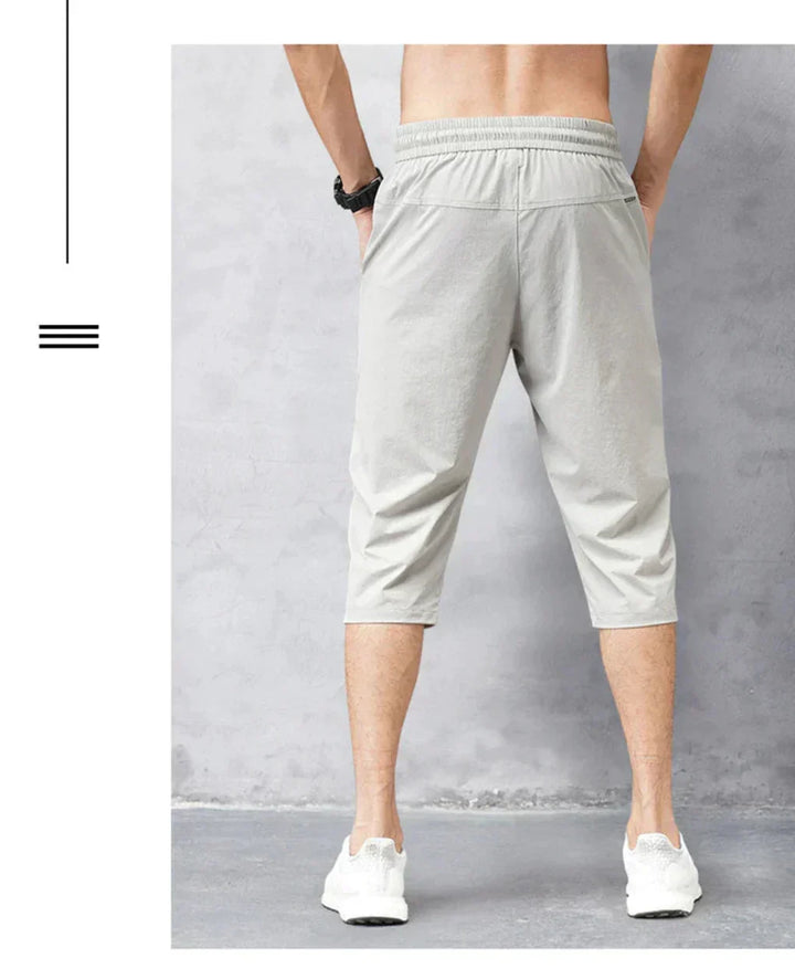 Pantalons en nylon 3/4 pour hommes – Séchage rapide et polyvalents