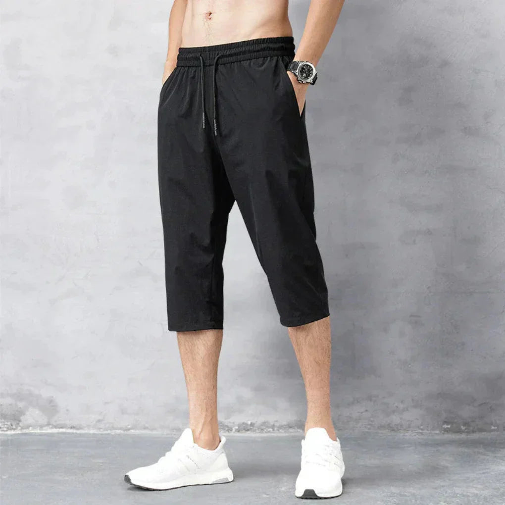 Pantalons en nylon 3/4 pour hommes – Séchage rapide et polyvalents
