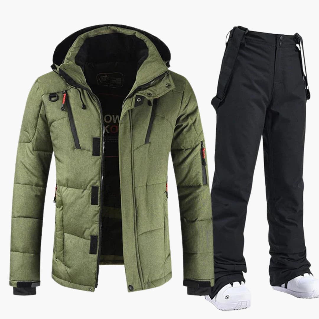 Ensemble de Ski pour Hommes – Veste à Capuche et Pantalon