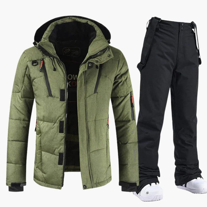 Ensemble de Ski pour Hommes – Veste à Capuche et Pantalon