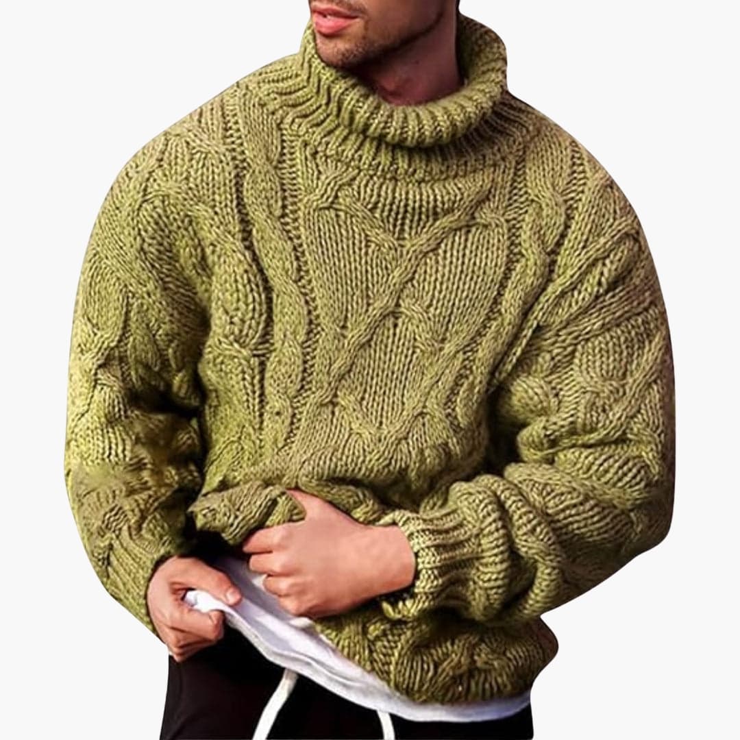 Pull-over col roulé pour homme – Pull en maille classique