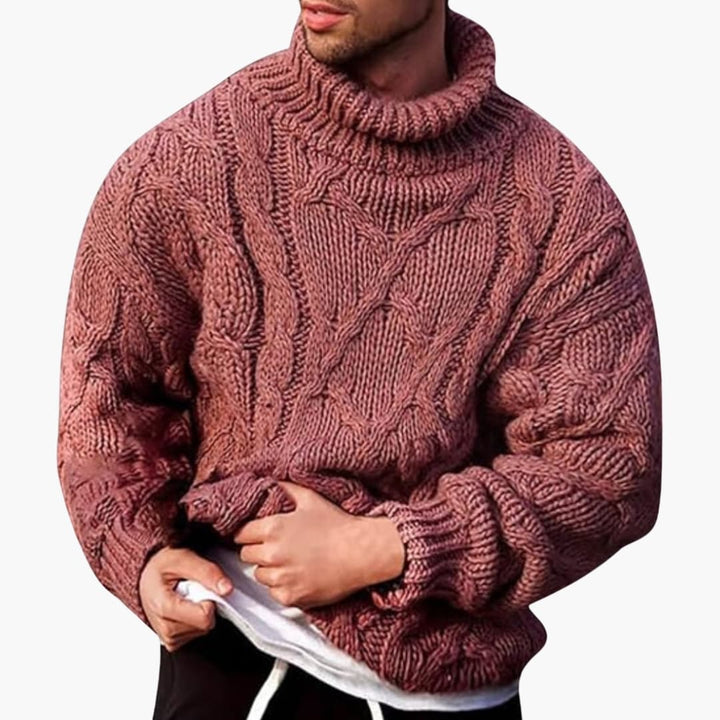 Pull-over col roulé pour homme – Pull en maille classique
